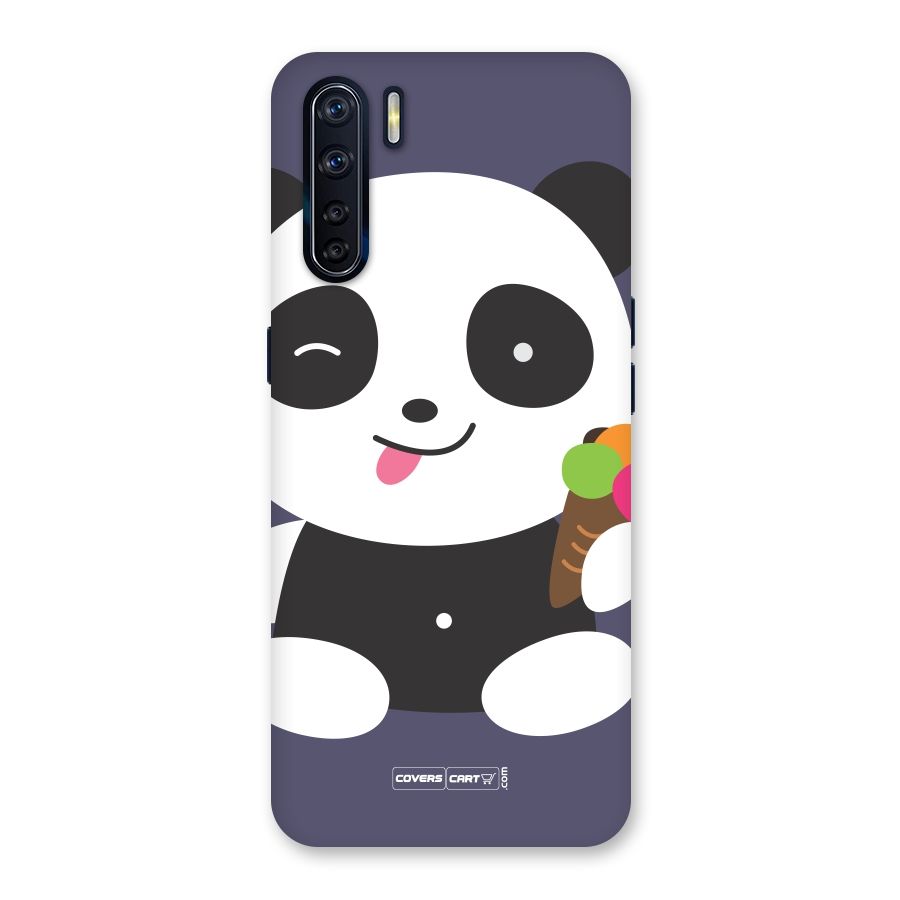 Cute Panda Blue Back Case for Oppo F15