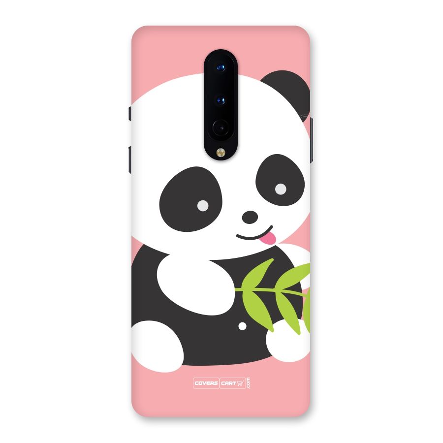 Cute Panda Pink Back Case for OnePlus 8