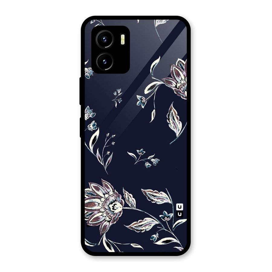 Cute Petals Glass Back Case for Vivo Y15s