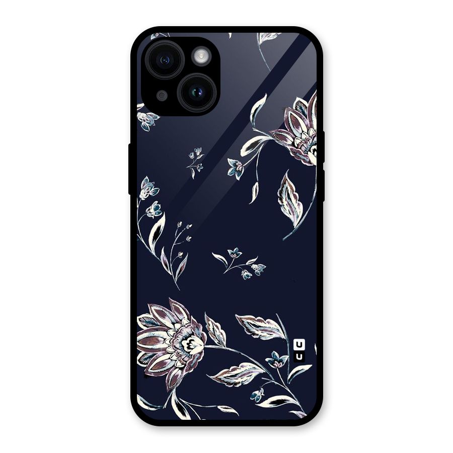 Cute Petals Glass Back Case for iPhone 14