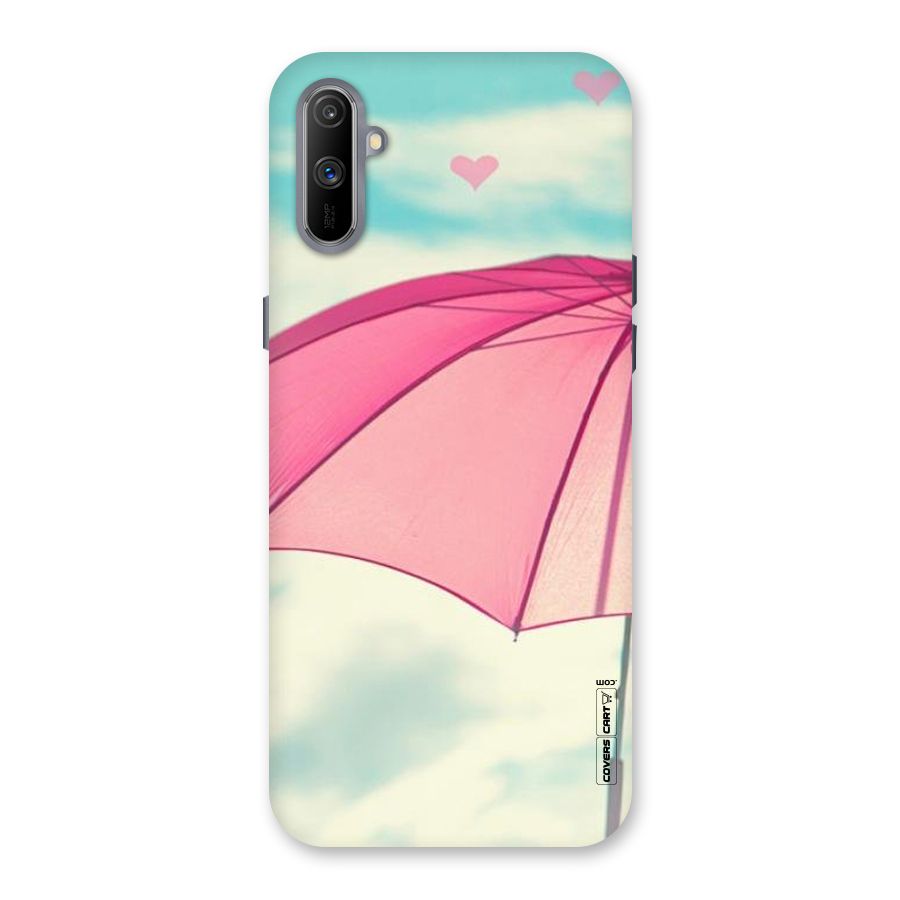 Cute Pink Umbrella Back Case for Realme C3