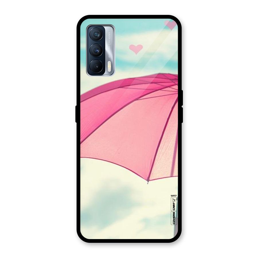 Cute Pink Umbrella Glass Back Case for Realme X7