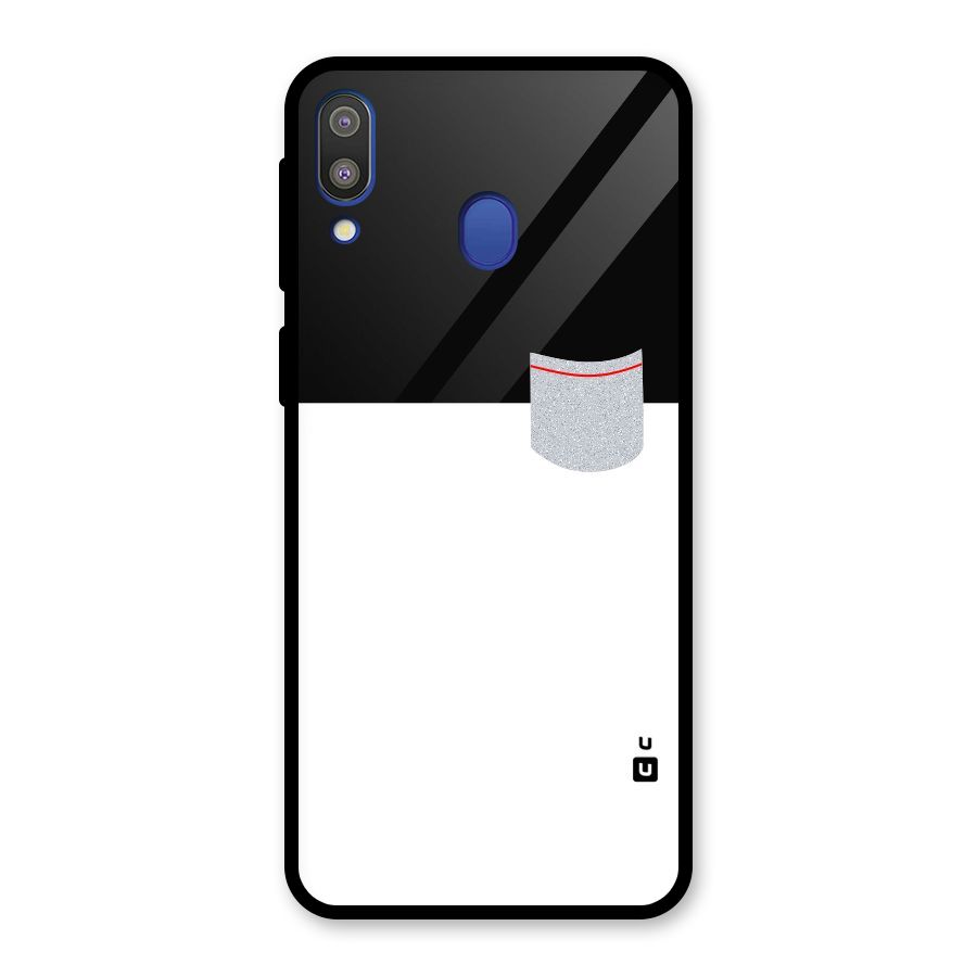 Cute Pocket Simple Glass Back Case for Galaxy M20