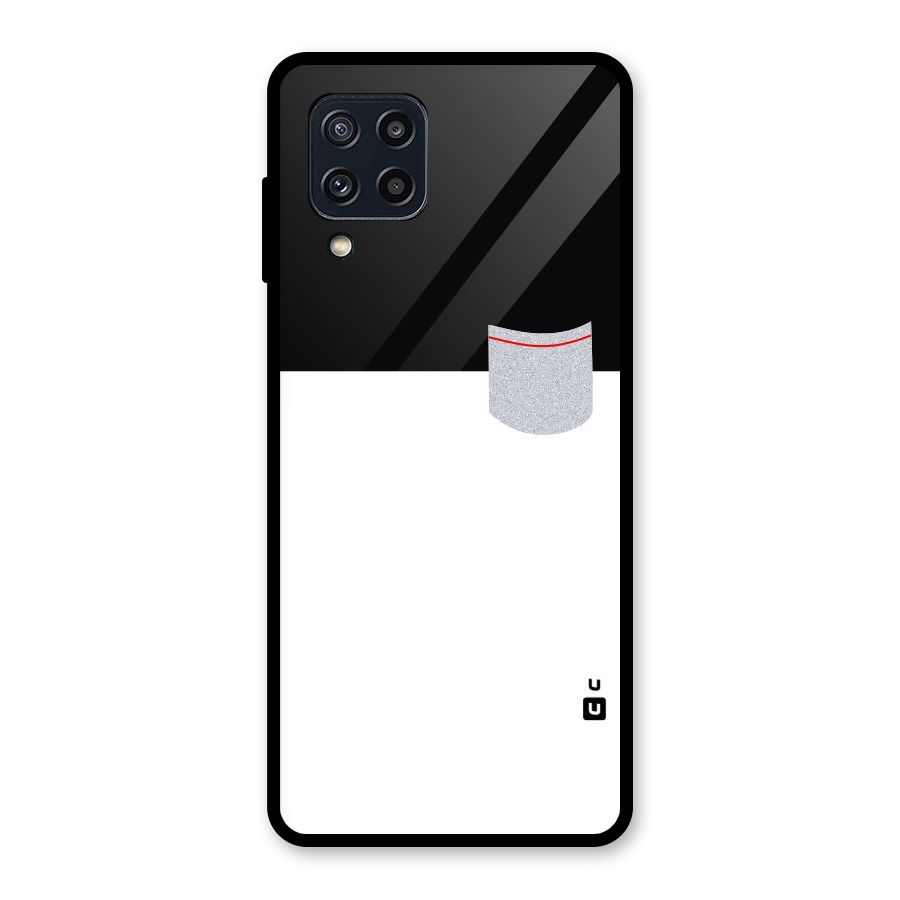 Cute Pocket Simple Glass Back Case for Galaxy M32