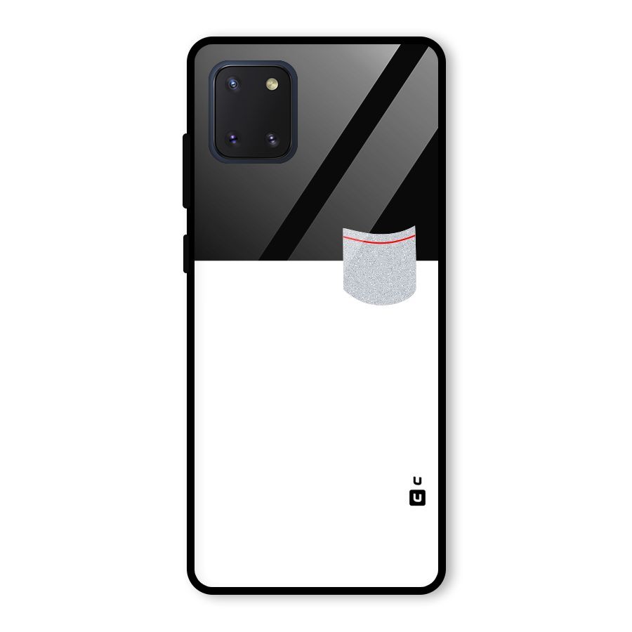 Cute Pocket Simple Glass Back Case for Galaxy Note 10 Lite