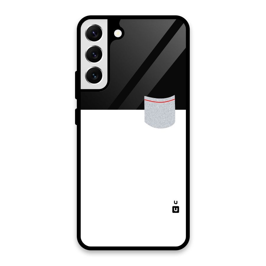 Cute Pocket Simple Glass Back Case for Galaxy S22 Plus 5G