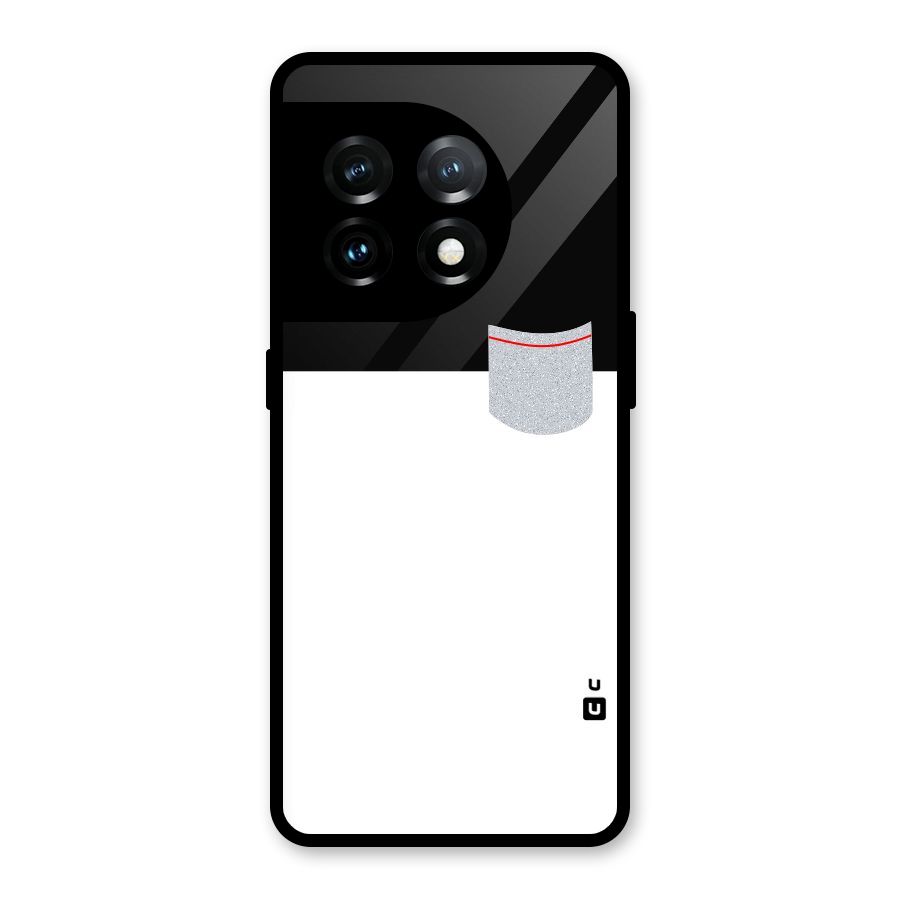Cute Pocket Simple Glass Back Case for OnePlus 11