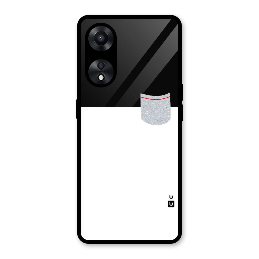 Cute Pocket Simple Glass Back Case for Oppo A78