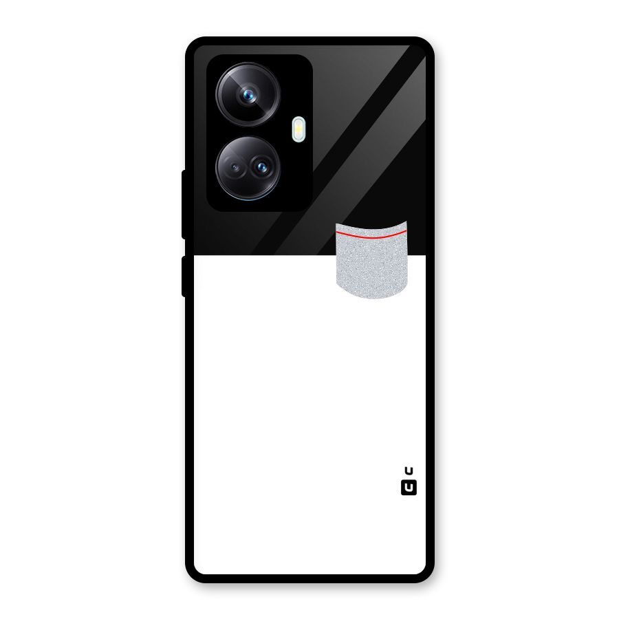 Cute Pocket Simple Glass Back Case for Realme 10 Pro Plus