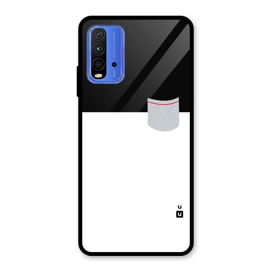 Cute Pocket Simple Glass Back Case for Redmi 9 Power