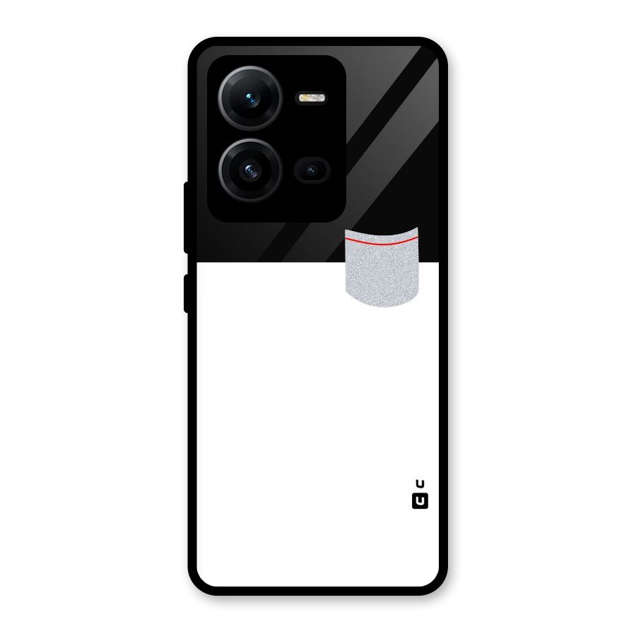 Cute Pocket Simple Glass Back Case for Vivo V25