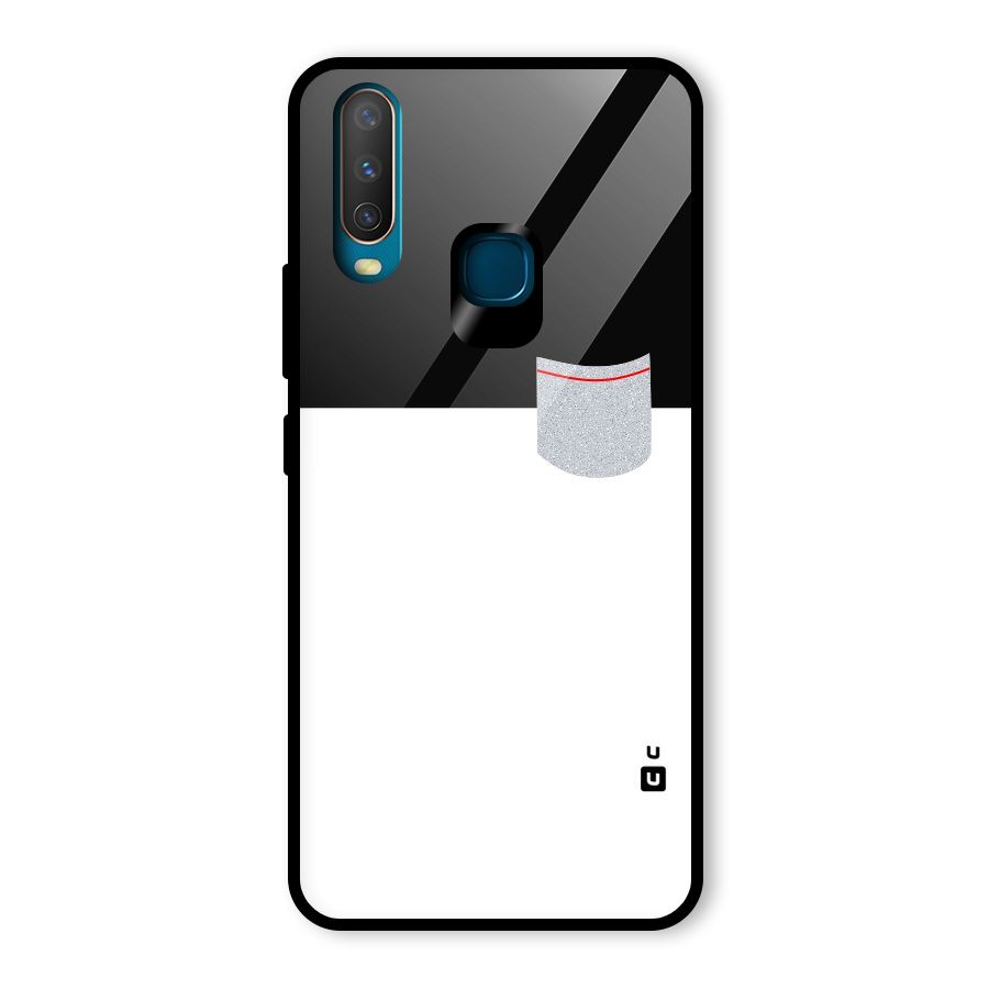 Cute Pocket Simple Glass Back Case for Vivo Y12