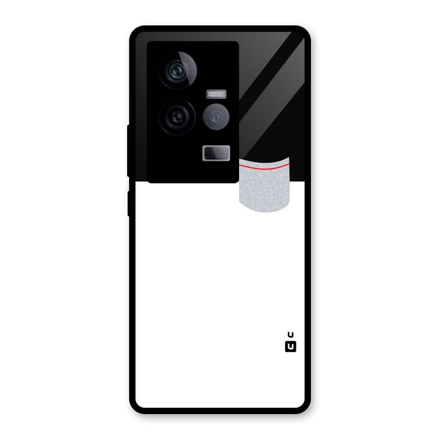 Cute Pocket Simple Glass Back Case for Vivo iQOO 11 5G