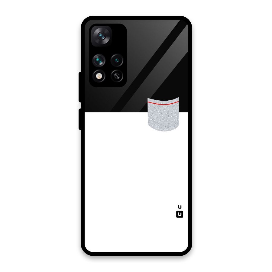 Cute Pocket Simple Glass Back Case for Xiaomi 11i HyperCharge 5G