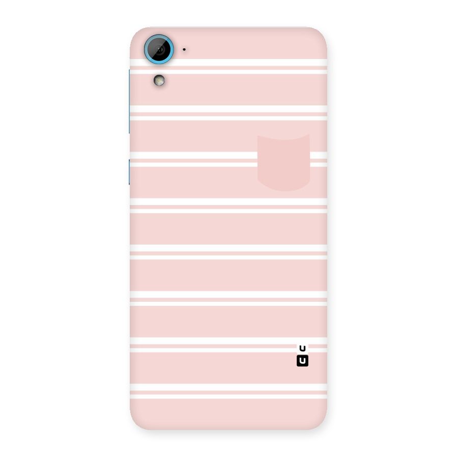 Cute Pocket Striped Back Case for HTC Desire 826