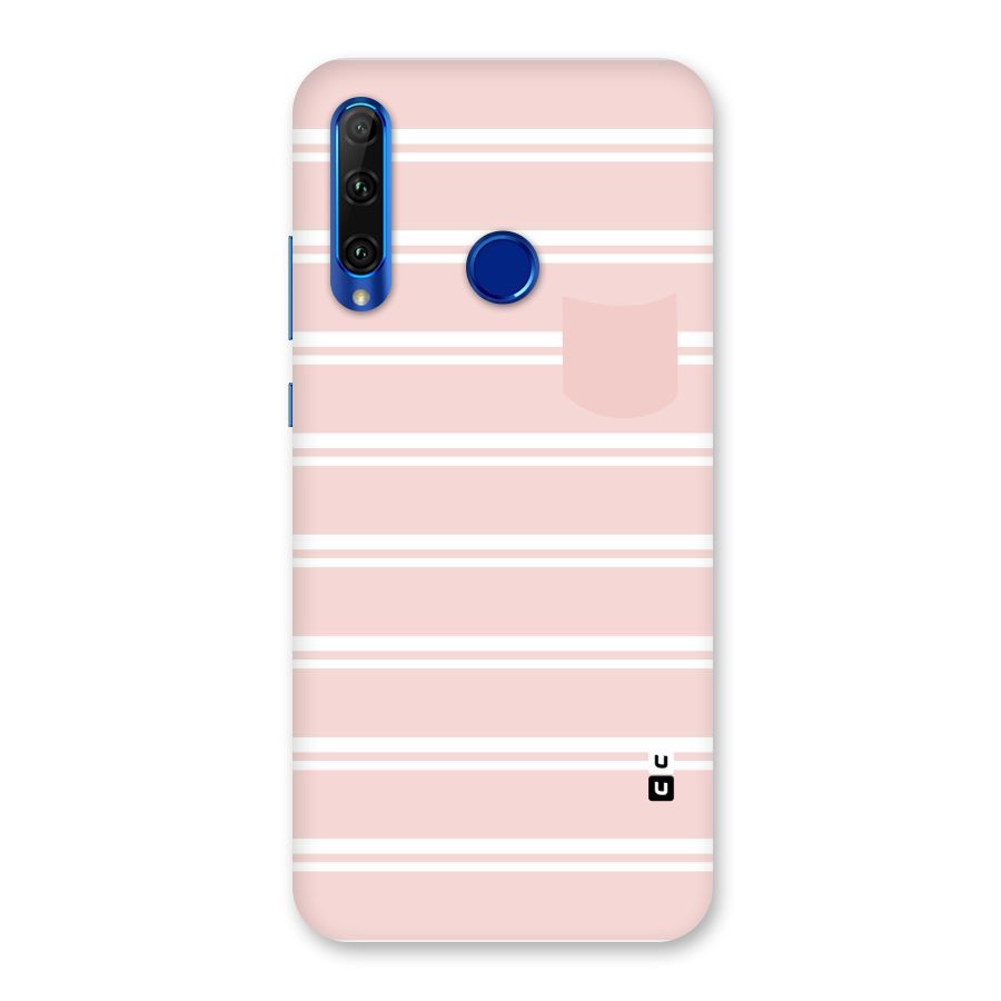 Cute Pocket Striped Back Case for Honor 20i
