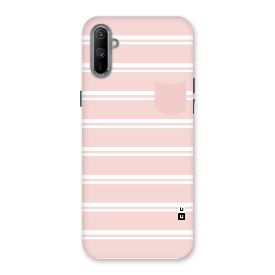Cute Pocket Striped Back Case for Realme C3