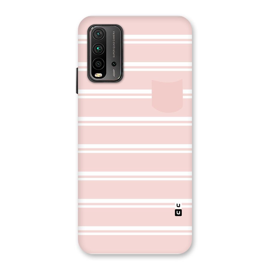 Cute Pocket Striped Back Case for Redmi 9 Power