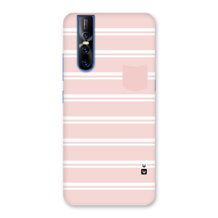Cute Pocket Striped Back Case for Vivo V15 Pro