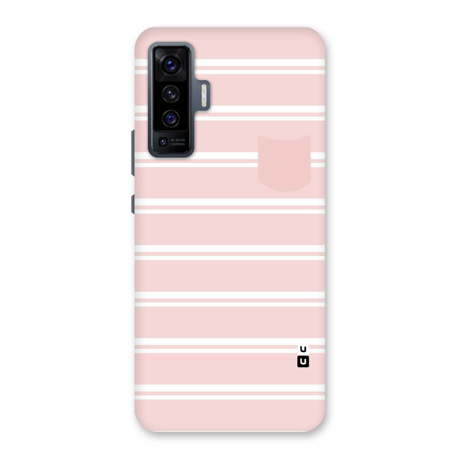 Cute Pocket Striped Back Case for Vivo X50