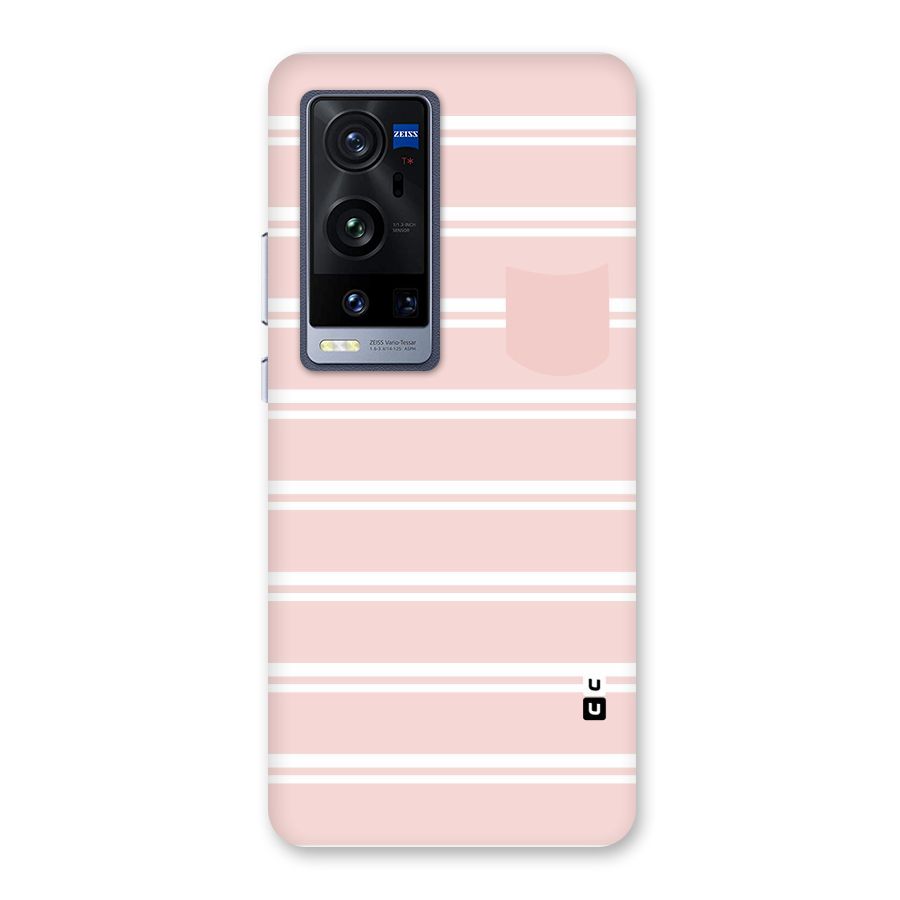 Cute Pocket Striped Back Case for Vivo X60 Pro Plus