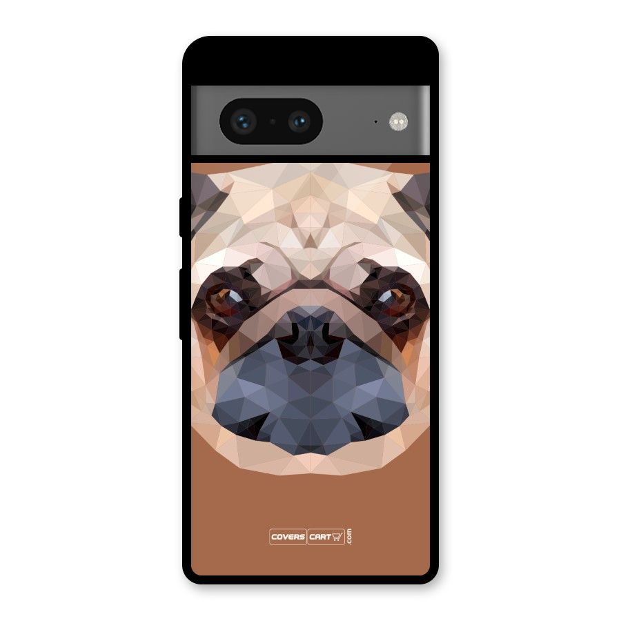 Cute Pug Glass Back Case for Google Pixel 7