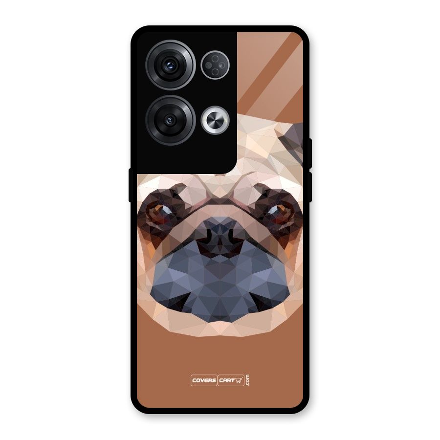 Cute Pug Glass Back Case for Oppo Reno8 Pro 5G