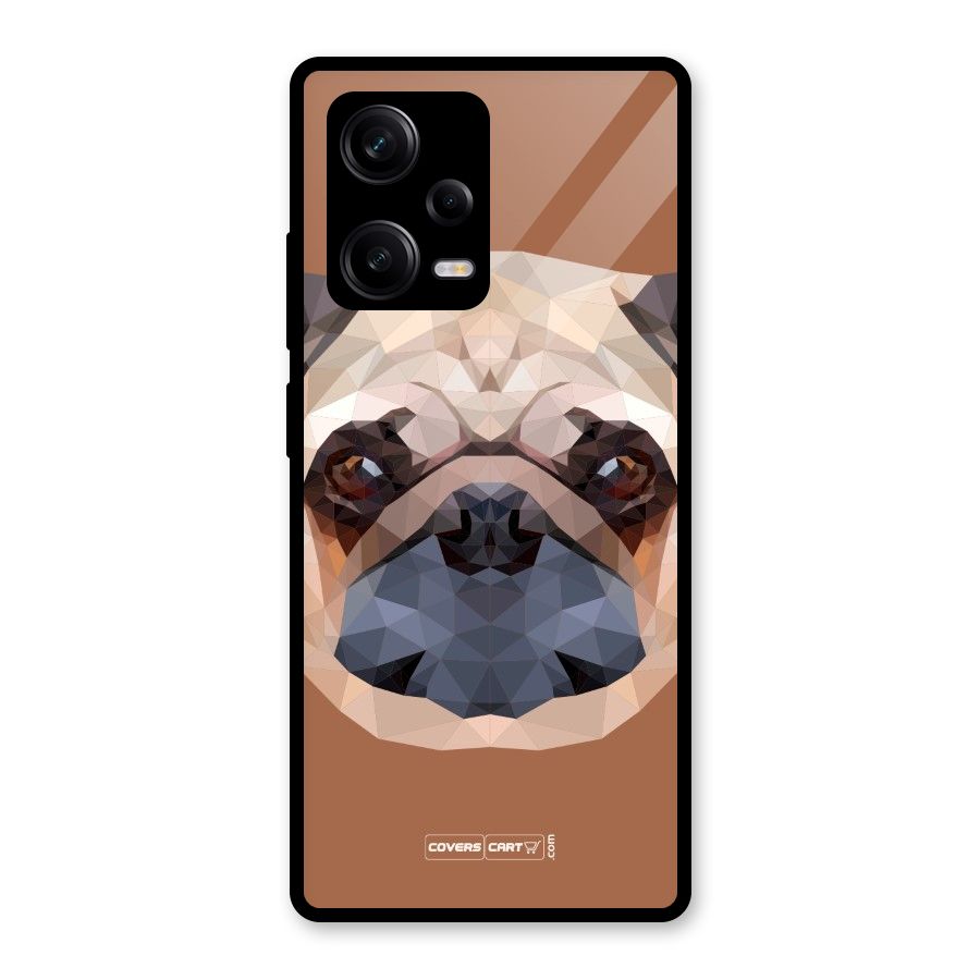 Cute Pug Glass Back Case for Redmi Note 12 Pro