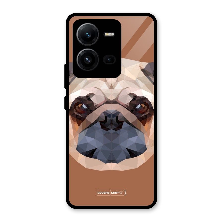 Cute Pug Glass Back Case for Vivo V25