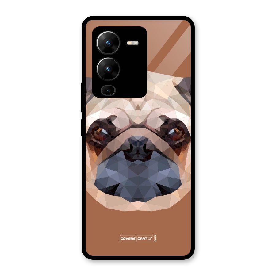 Cute Pug Glass Back Case for Vivo V25 Pro