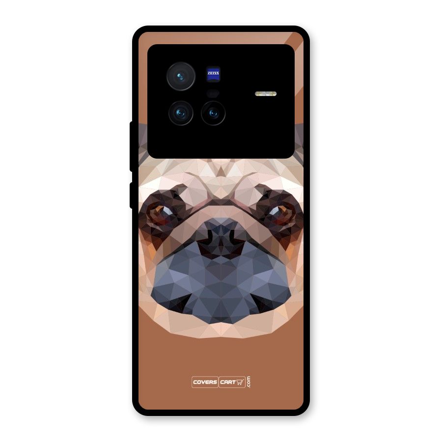 Cute Pug Glass Back Case for Vivo X80