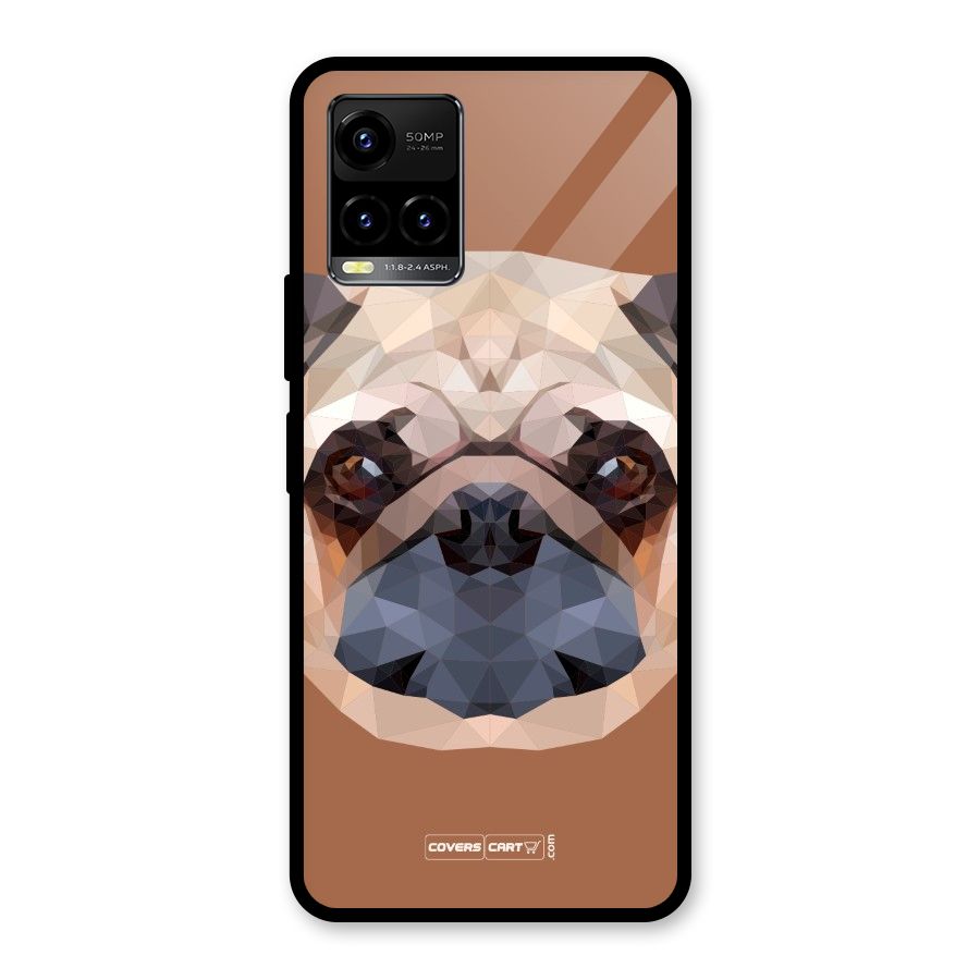 Cute Pug Glass Back Case for Vivo Y21T