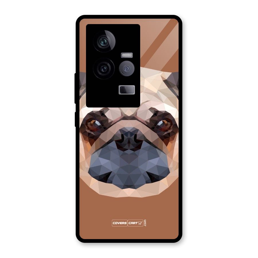 Cute Pug Glass Back Case for Vivo iQOO 11 5G