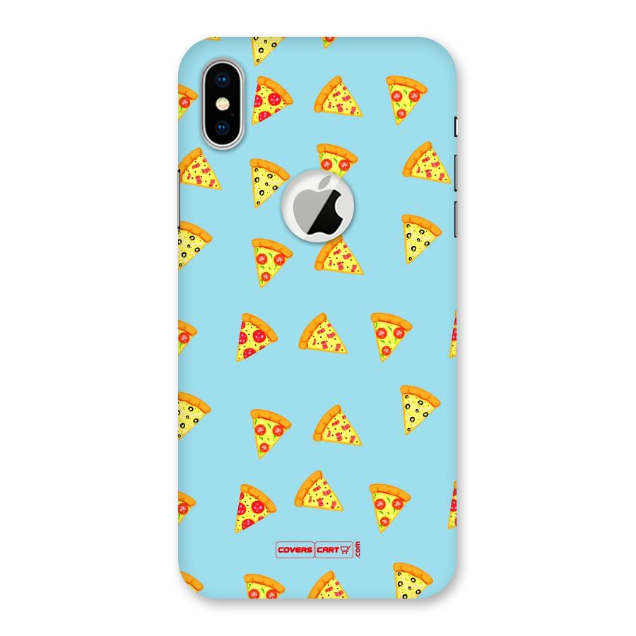 Cute Slices of Pizza Back Case for iPhone X Logo Cut