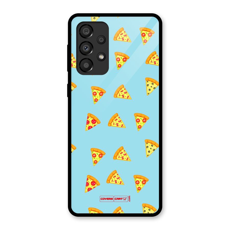 Cute Slices of Pizza Glass Back Case for Galaxy A33 5G