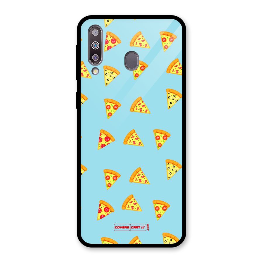 Cute Slices of Pizza Glass Back Case for Galaxy M30