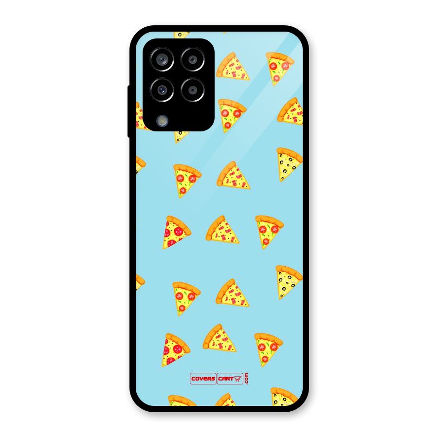 Cute Slices of Pizza Glass Back Case for Galaxy M33
