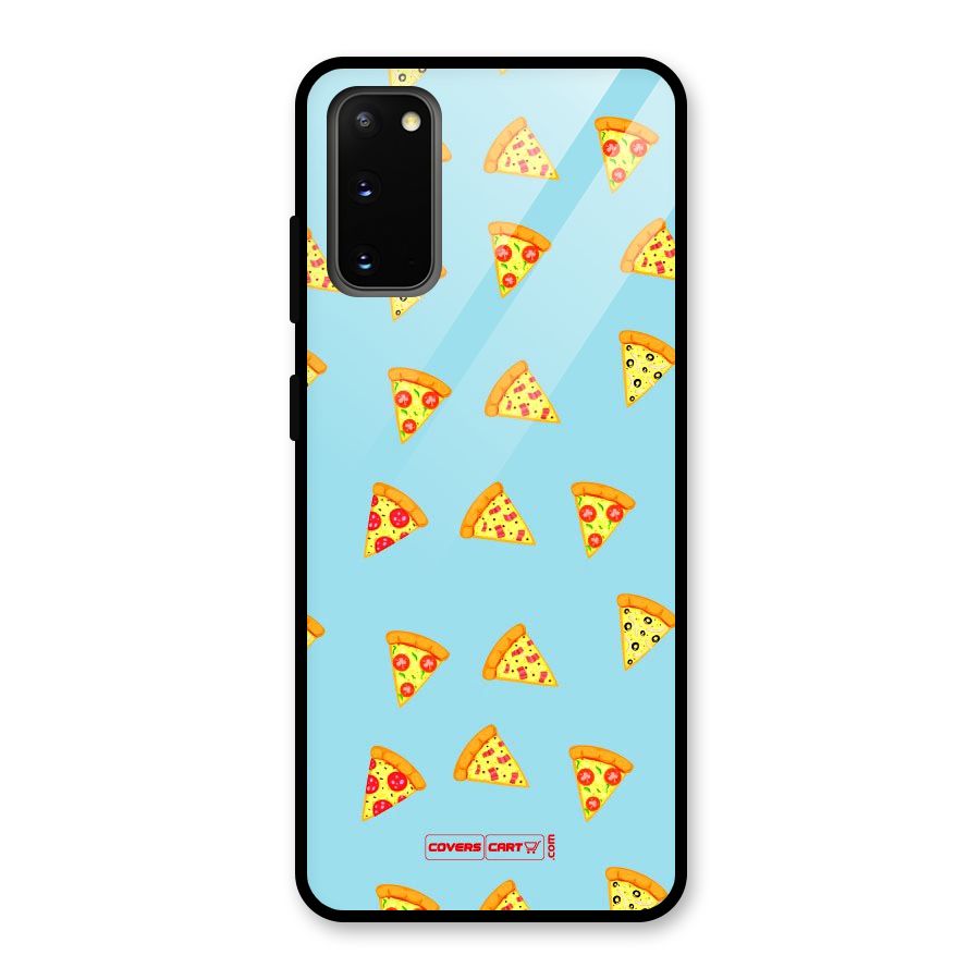 Cute Slices of Pizza Glass Back Case for Galaxy S20