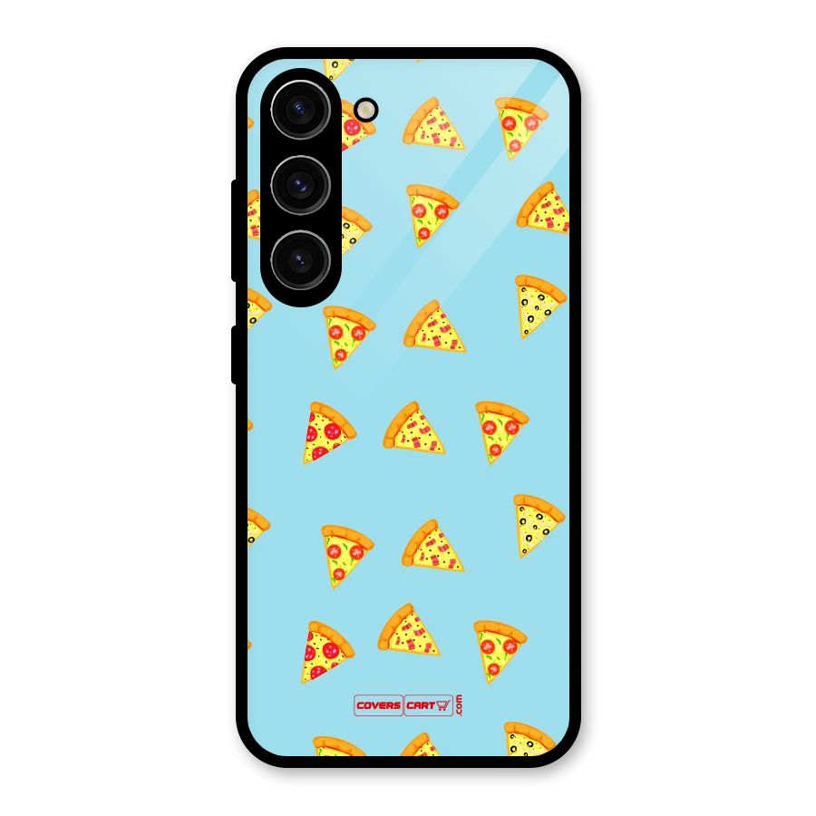 Cute Slices of Pizza Glass Back Case for Galaxy S23