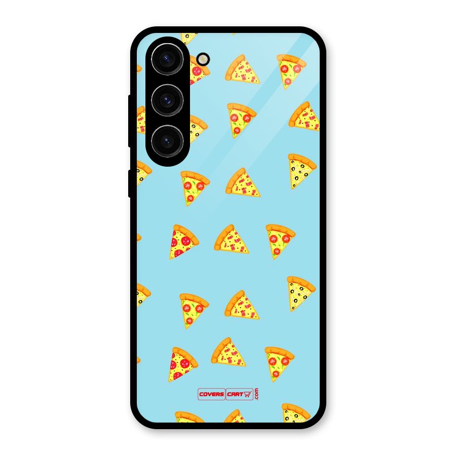 Cute Slices of Pizza Glass Back Case for Galaxy S23 Plus