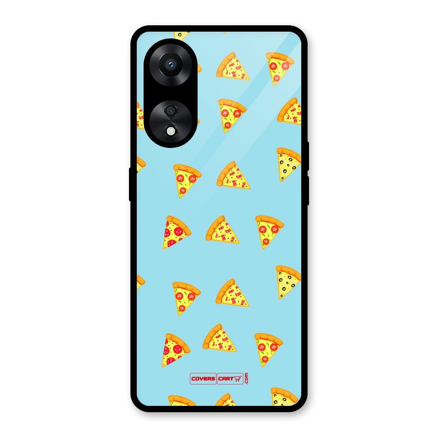 Cute Slices of Pizza Glass Back Case for Oppo A78