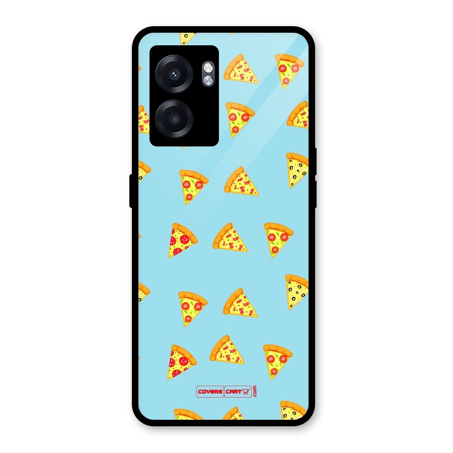 Cute Slices of Pizza Glass Back Case for Oppo K10 (5G)