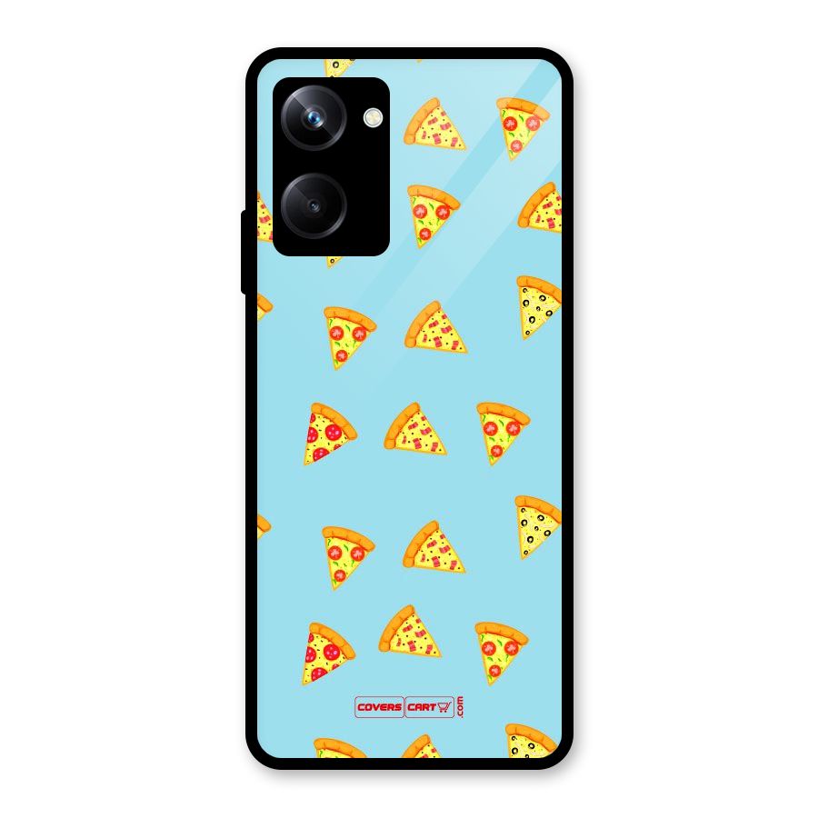 Cute Slices of Pizza Glass Back Case for Realme 10 Pro