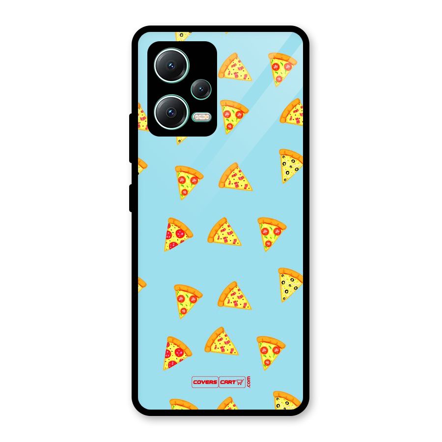 Cute Slices of Pizza Glass Back Case for Redmi Note 12 5G