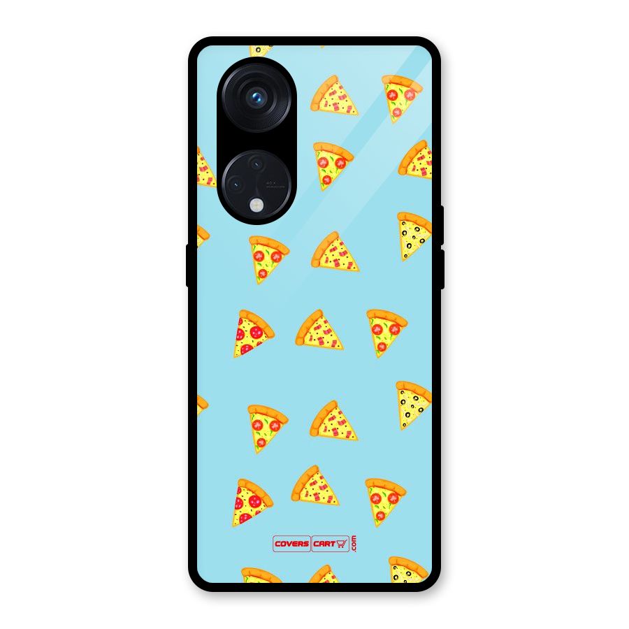 Cute Slices of Pizza Glass Back Case for Reno8 T 5G