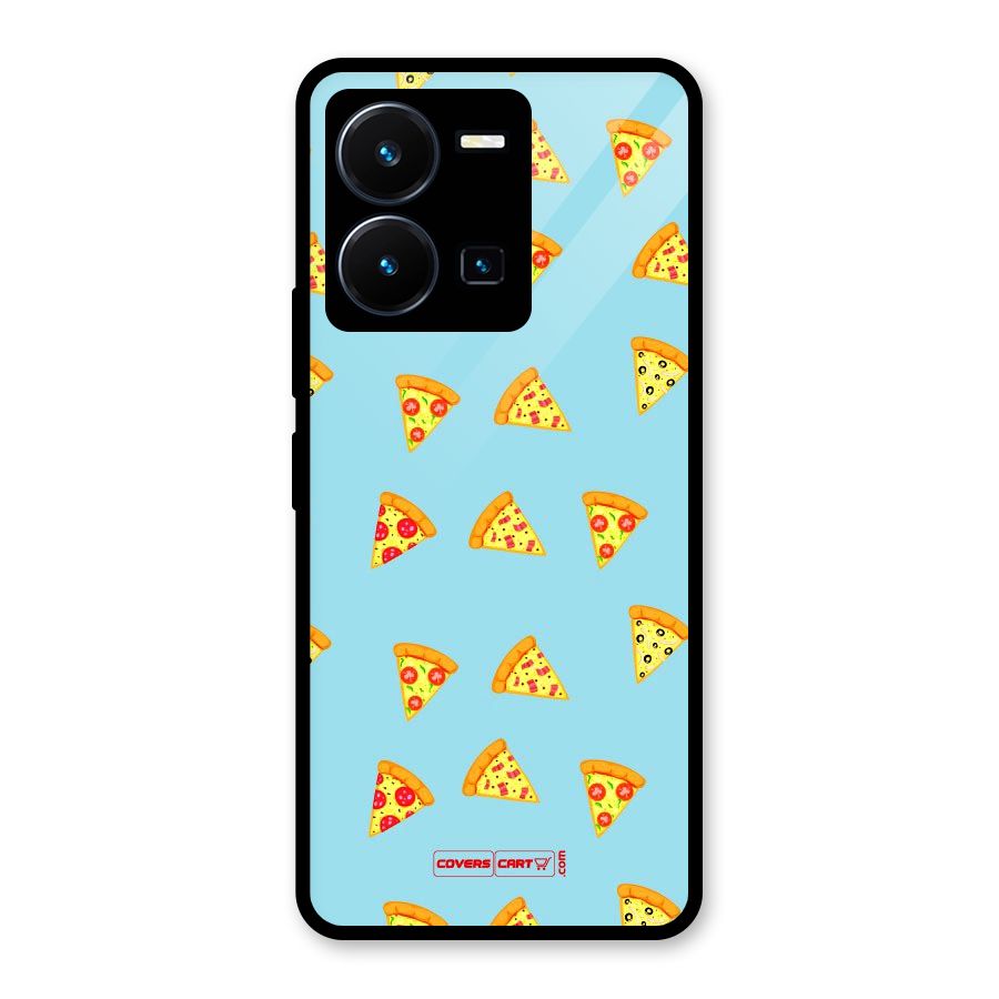 Cute Slices of Pizza Glass Back Case for Vivo Y35
