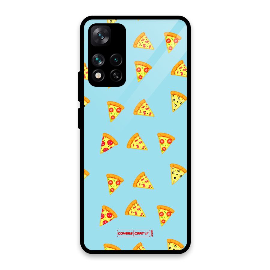 Cute Slices of Pizza Glass Back Case for Xiaomi 11i HyperCharge 5G
