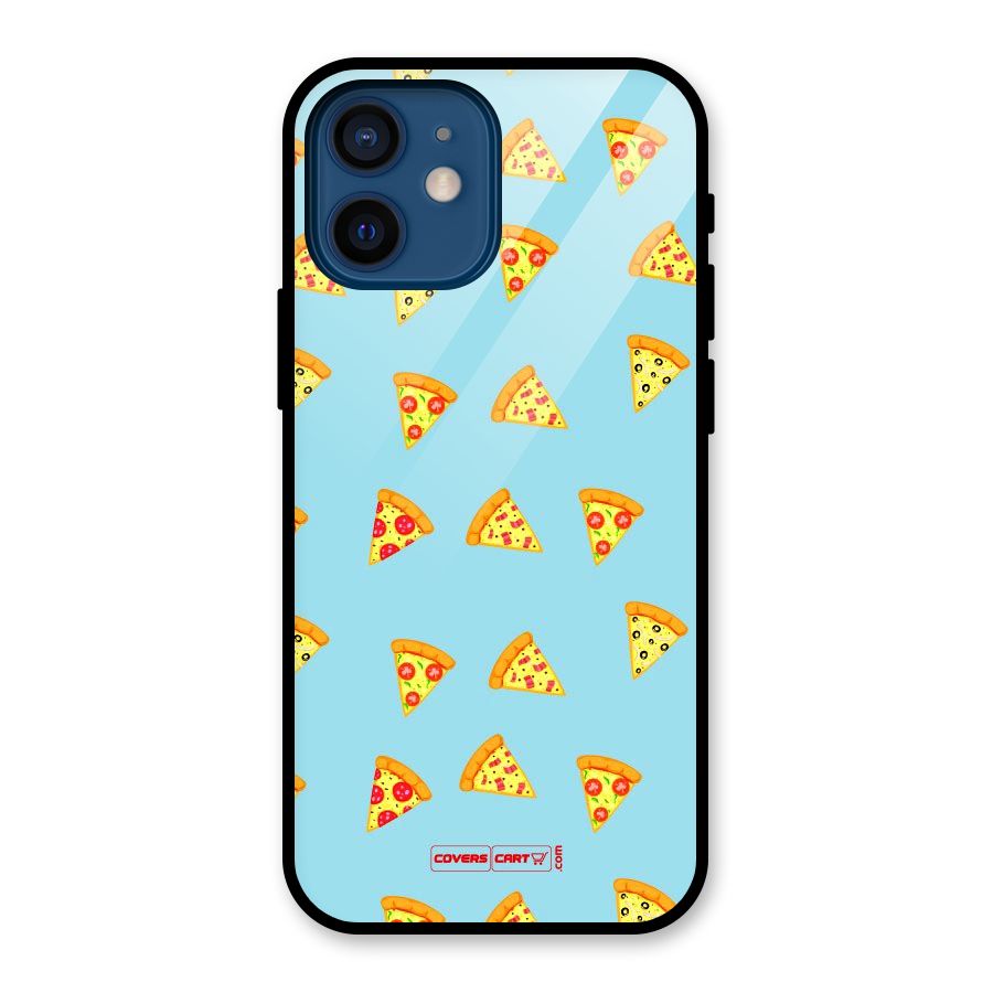 Cute Slices of Pizza Glass Back Case for iPhone 12 Mini