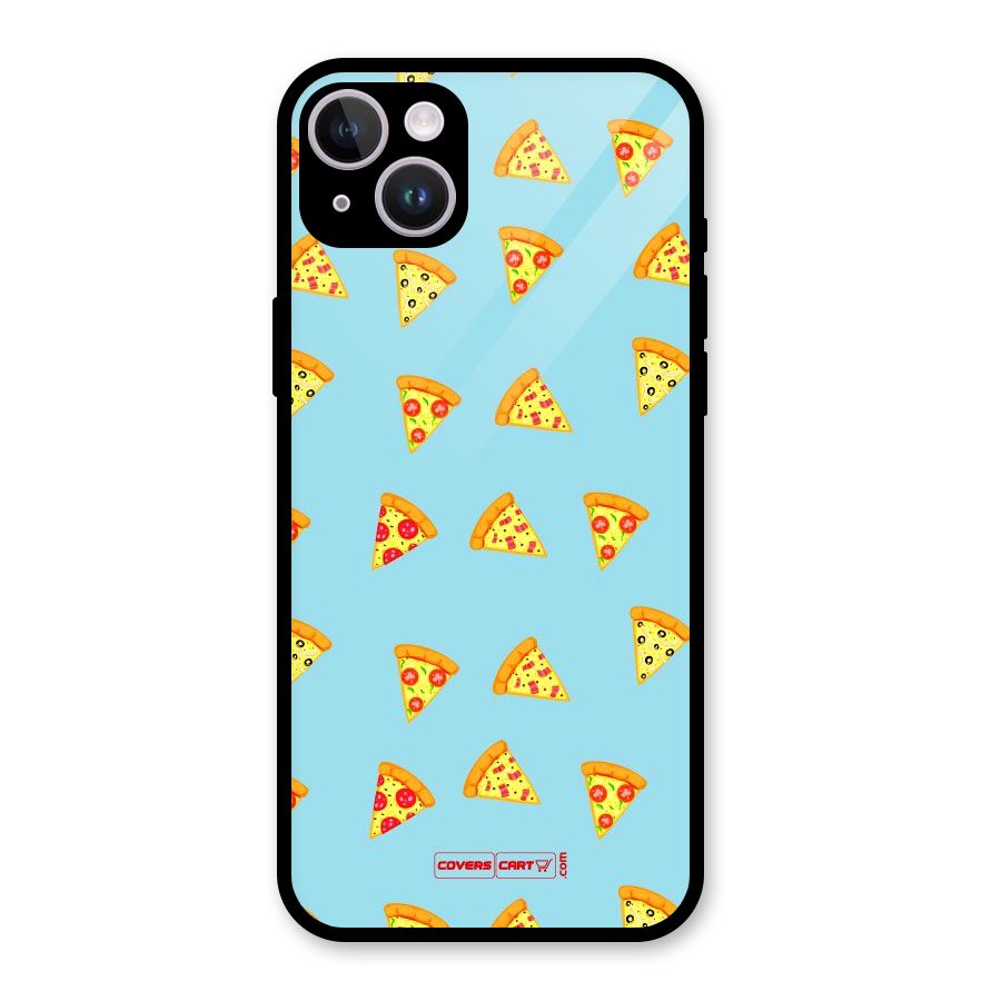 Cute Slices of Pizza Glass Back Case for iPhone 14 Plus