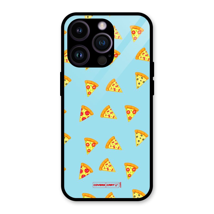 Cute Slices of Pizza Glass Back Case for iPhone 14 Pro
